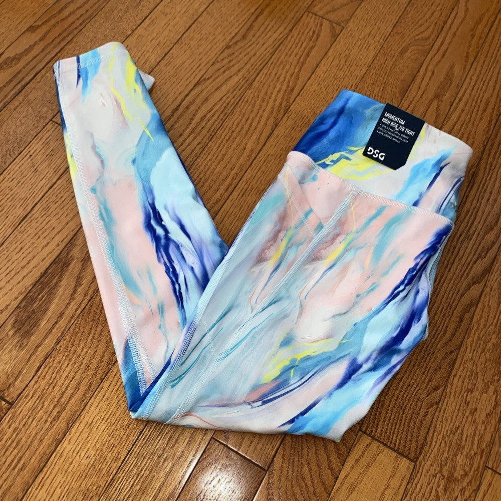 DSG Momentum High Rise‎ 7/8 Tights Abstract Print Activewear Leggings Size XS